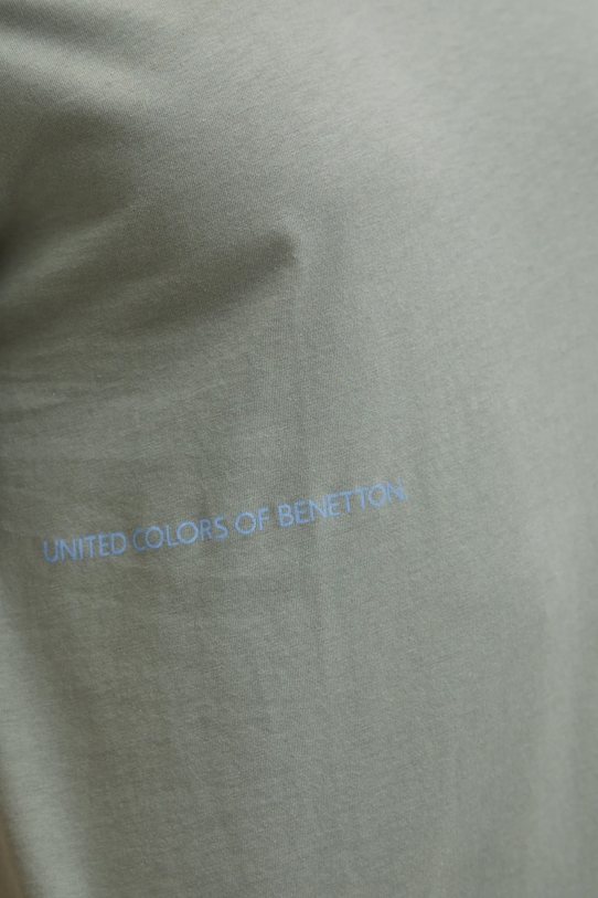 United Colors of Benetton t-shirt piżamowy bawełniany szary 30964M01W