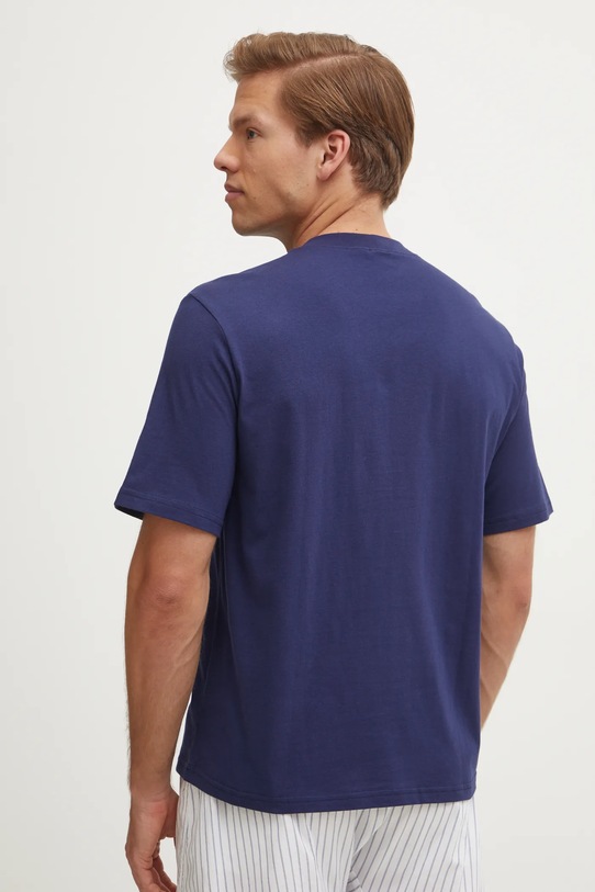 Бавовняна піжамна футболка United Colors of Benetton 30964M01W темно-синій SS25