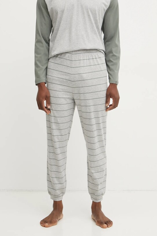 Bavlněné pyžamo United Colors of Benetton šedá 30964P02U
