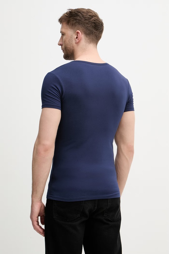 United Colors of Benetton T-shirt lounge męski bawełniany z elastanem 3OP82M111 granatowy SS26