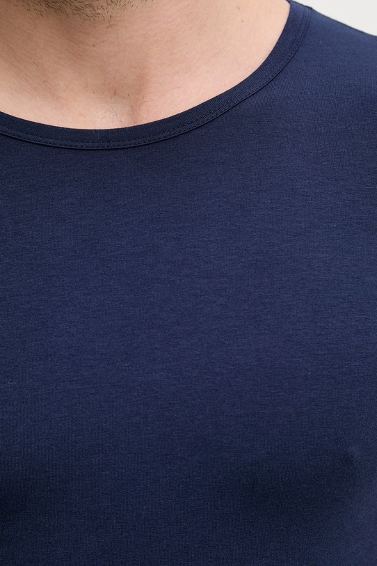 United Colors of Benetton T-shirt lounge męski bawełniany z elastanem granatowy 3OP82M111