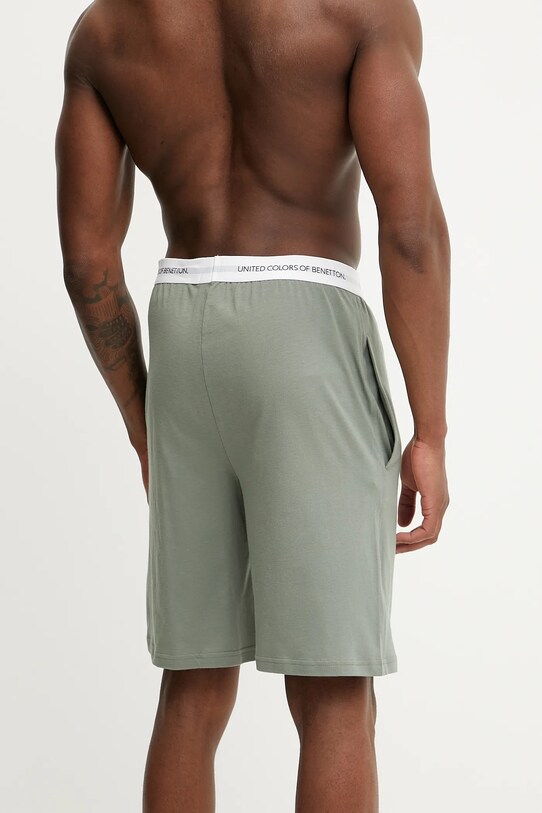 Îmbrăcăminte United Colors of Benetton pantaloni scurți de pijama din bumbac 30964900D verde