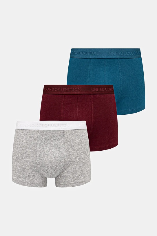 Boxerky United Colors of Benetton 3-pack burgundské 3OP82X01E