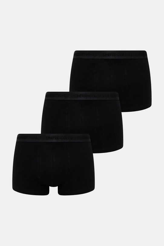 Boxerky United Colors of Benetton 3-pack černá 3OP82X01E