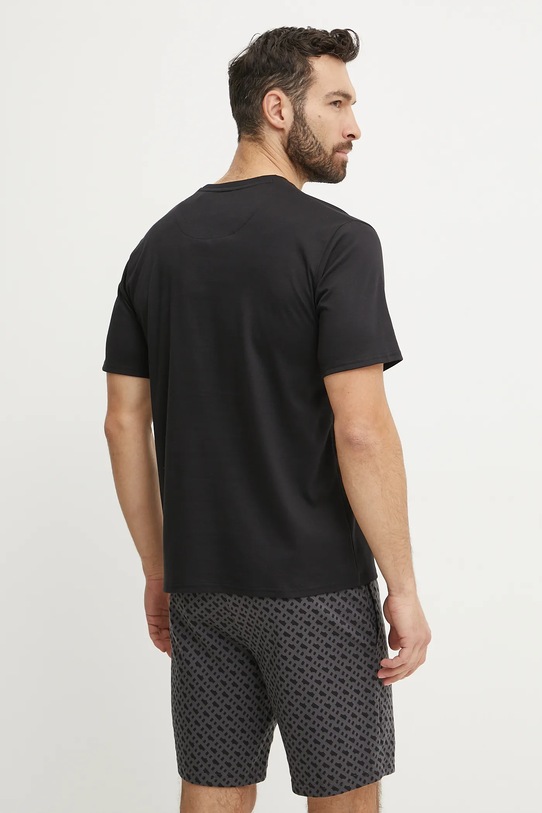 BOSS pamut pizsama 50540613 fekete SS25