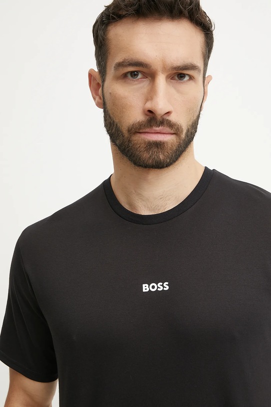 BOSS pamut pizsama fekete 50540613