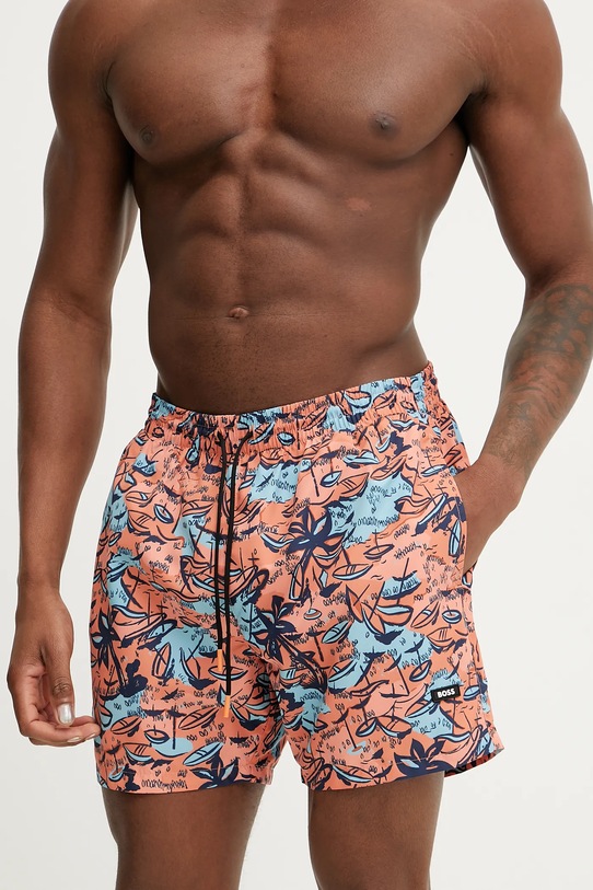 Кашемировые шорты BOSS Planet friendly оранжевый 50539931