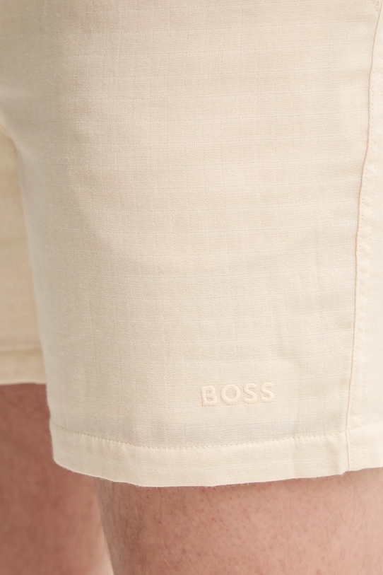 Bavlněné šortky BOSS béžová 50540134