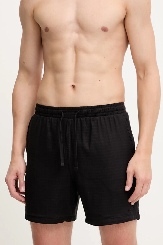 Βαμβακερό σορτσάκι BOSS 50540134 μαύρο SS25