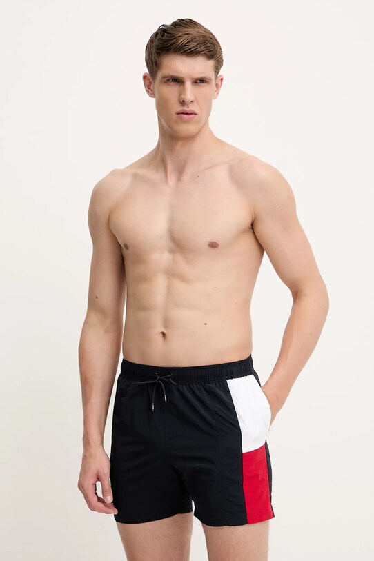 Tommy Hilfiger szorty kąpielowe wzorzyste granatowy UM0UM03483