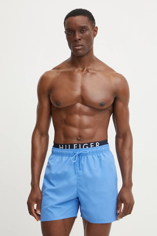Купальні шорти Tommy Hilfiger Planet friendly блакитний UM0UM03489