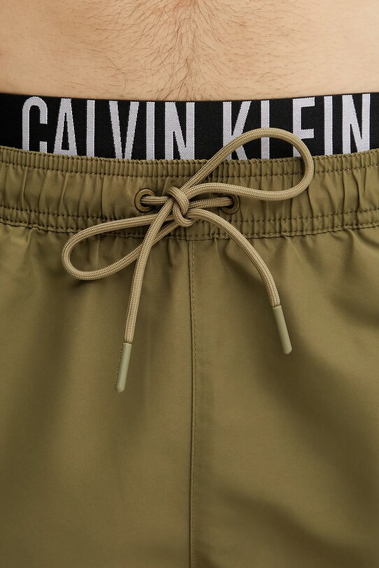 Plavkové šortky Calvin Klein zelená KM0KM01093