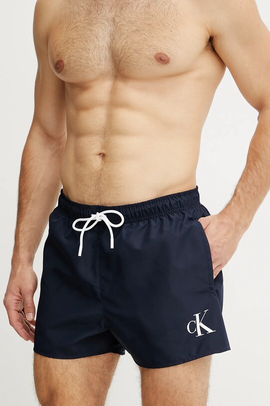 Calvin Klein szorty kąpielowe KM0KM01099 granatowy SS25