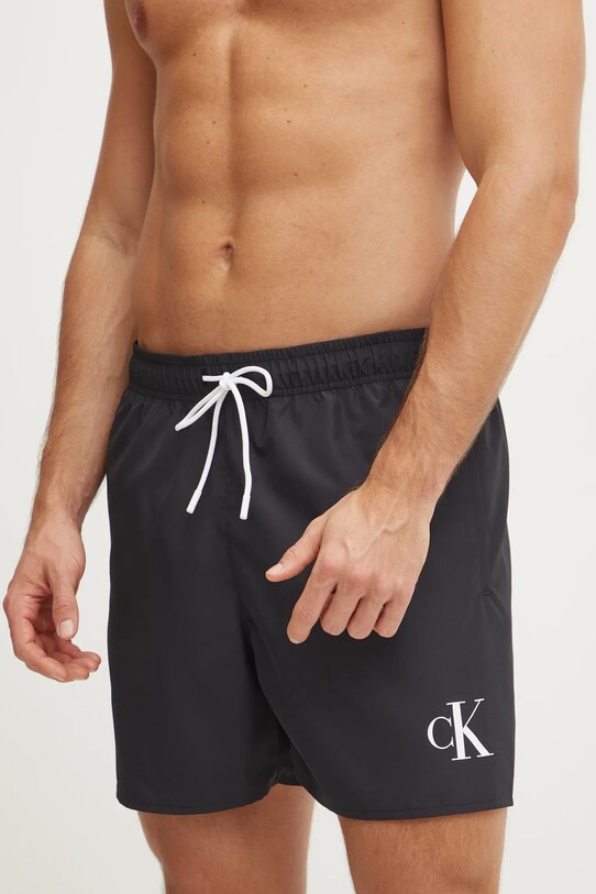 Купальні шорти Calvin Klein Planet friendly чорний KM0KM01101