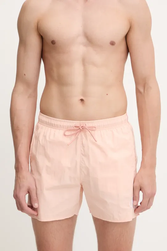 Calvin Klein szorty kąpielowe KM0KM01102 pomarańczowy SS25