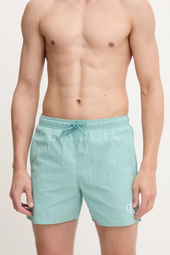 Μαγιό Calvin Klein KM0KM01102 τιρκουάζ SS25