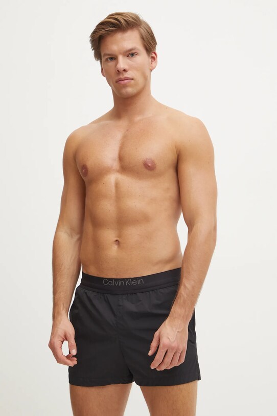 Plavkové šortky Calvin Klein KM0KM01105 čierna SS25