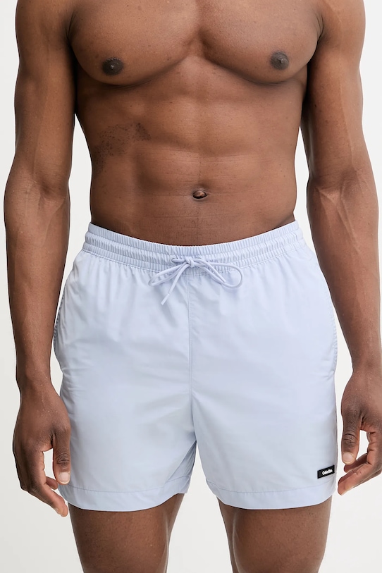 Plavkové šortky Calvin Klein KM0KM01111 modrá SS25