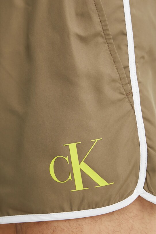 Plavkové šortky Calvin Klein zelená KM0KM01119