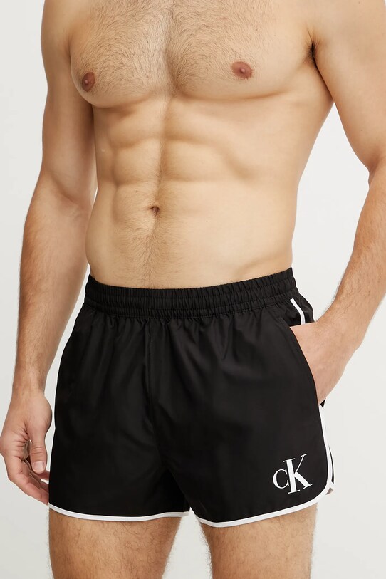 Plavkové šortky Calvin Klein KM0KM01119 čierna SS25