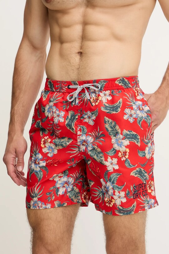 Superdry szorty kąpielowe M3010242A.VOD czerwony SS25