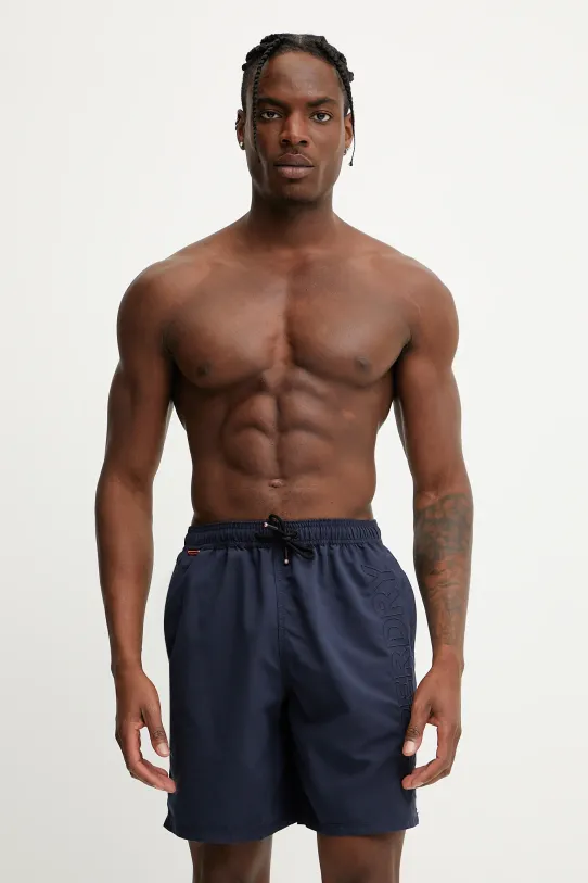 Superdry szorty kąpielowe Planet friendly granatowy M3010246A.09S