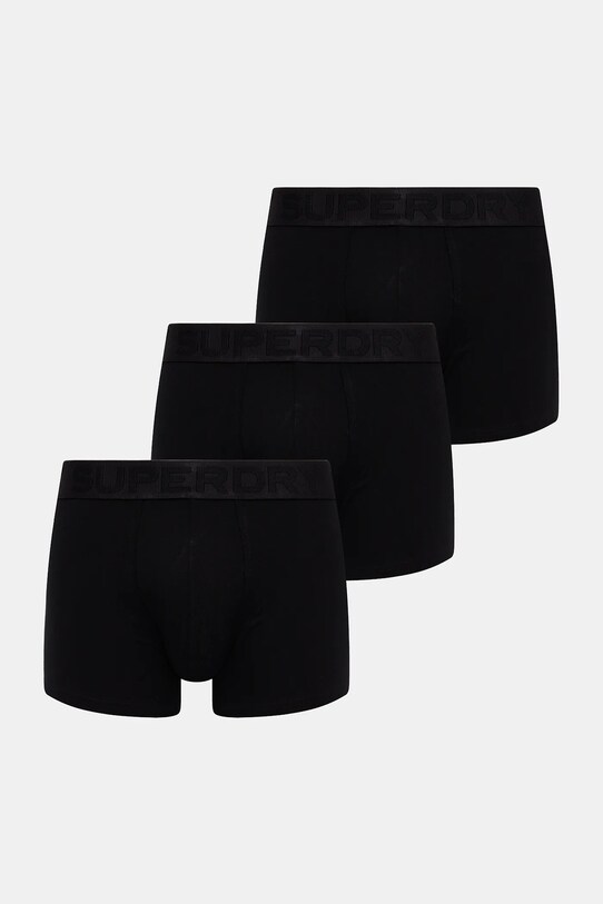 Superdry boxeralsó 3 db sima fekete M3110452C.02A