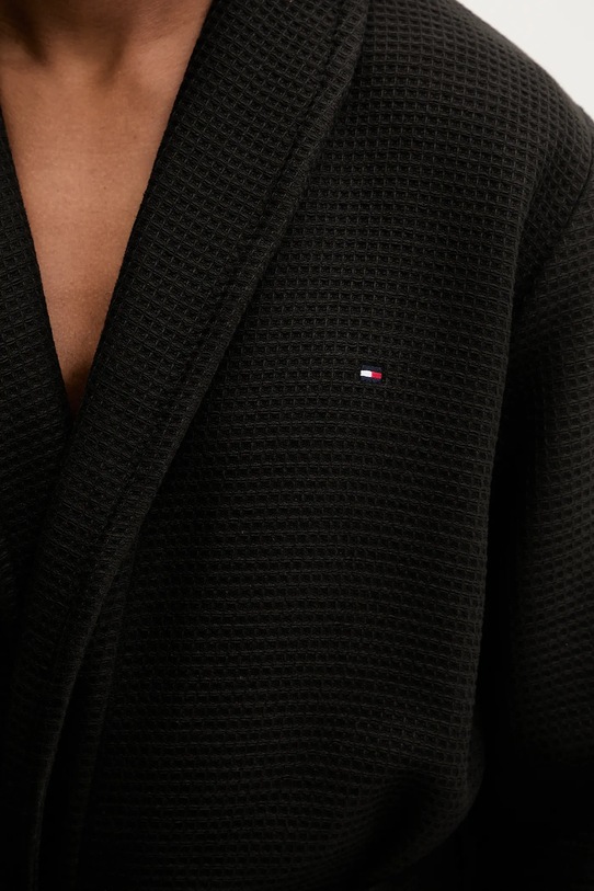 Tommy Hilfiger szlafrok bawełniany czarny UM0UM03524