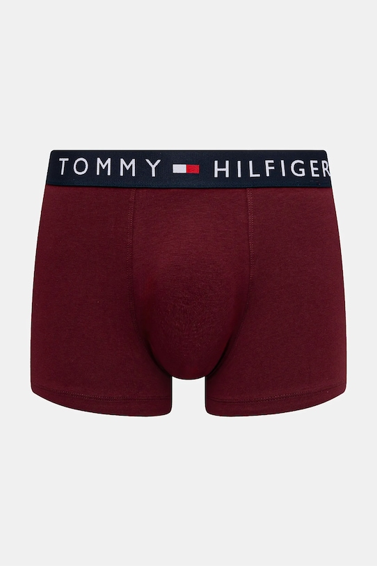 Boxerky Tommy Hilfiger pletenina burgundské UM0UM02836