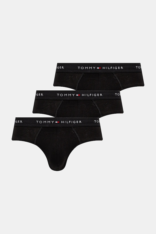 Slipy Tommy Hilfiger 3-pak pletenina čierna UM0UM03471