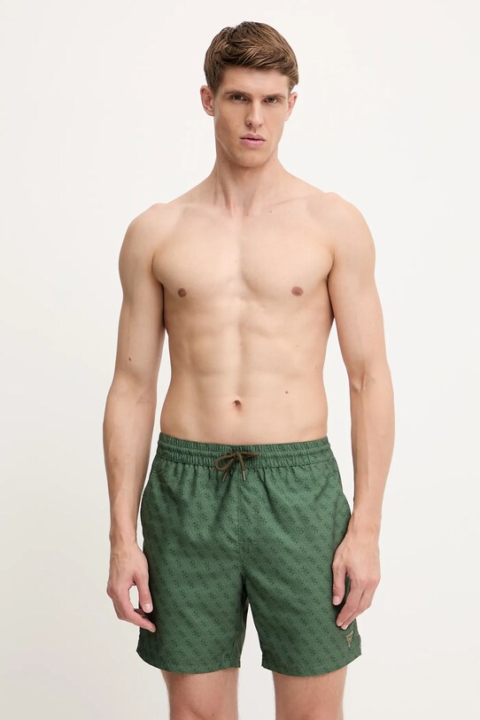 Guess pantaloni scurți de baie Planet friendly verde F5GT00.WG2D2