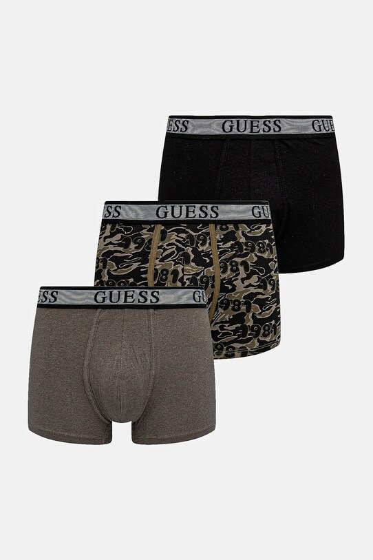 Guess bokserki JOE 3-pack wzorzyste zielony U5GG05.K6YW1