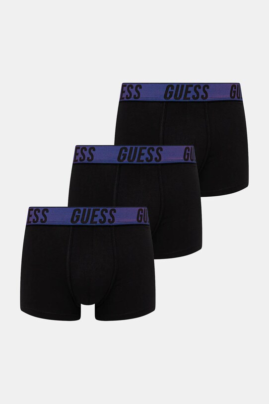 Boxerky Guess JOE 3-pak jemný vzor čierna U5GG13.K6YW1