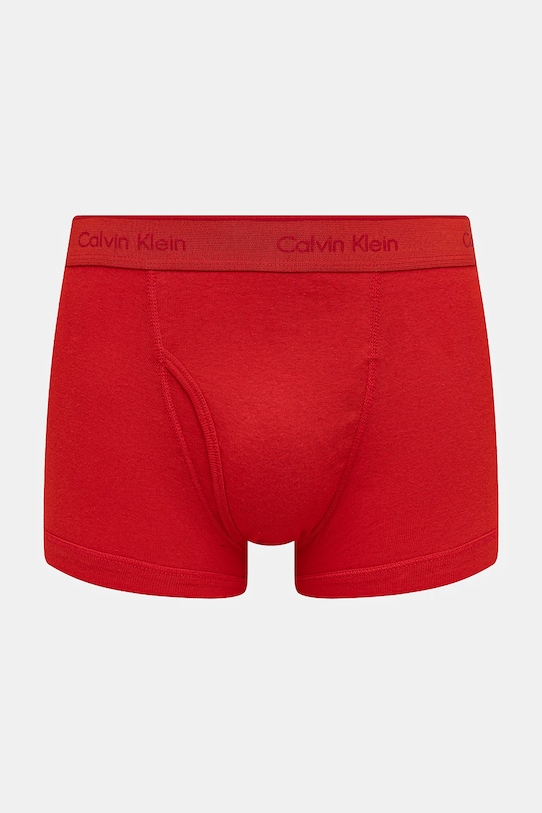 Bombažne boksarice Calvin Klein Underwear 3-pack 000NB4002A rdeča AA00