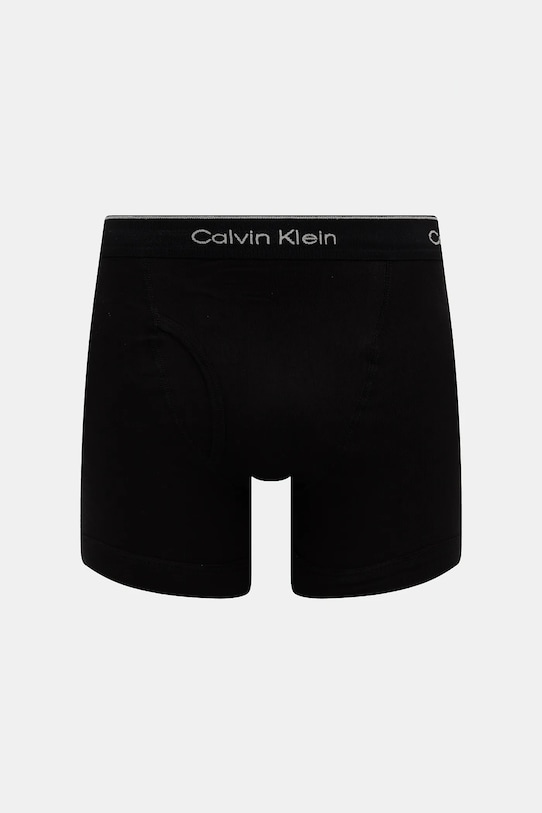Calvin Klein Underwear pamut boxeralsó 3 db dzsörzé fekete 000NB4002A