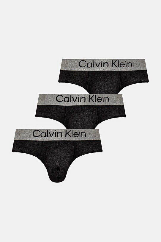Calvin Klein Underwear slipy 3-pack nadruk czarny LV00NB4122