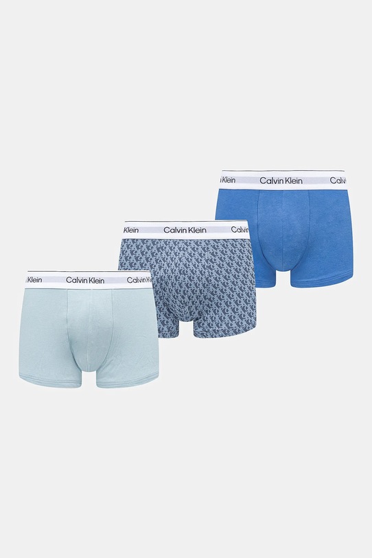 Bavlnené boxerky Calvin Klein Underwear 3-pak bavlna modrá LV00NB4389