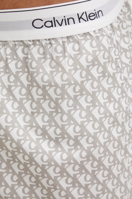 Bombažne pižama kratke hlače Calvin Klein Underwear bela LV00NM2831