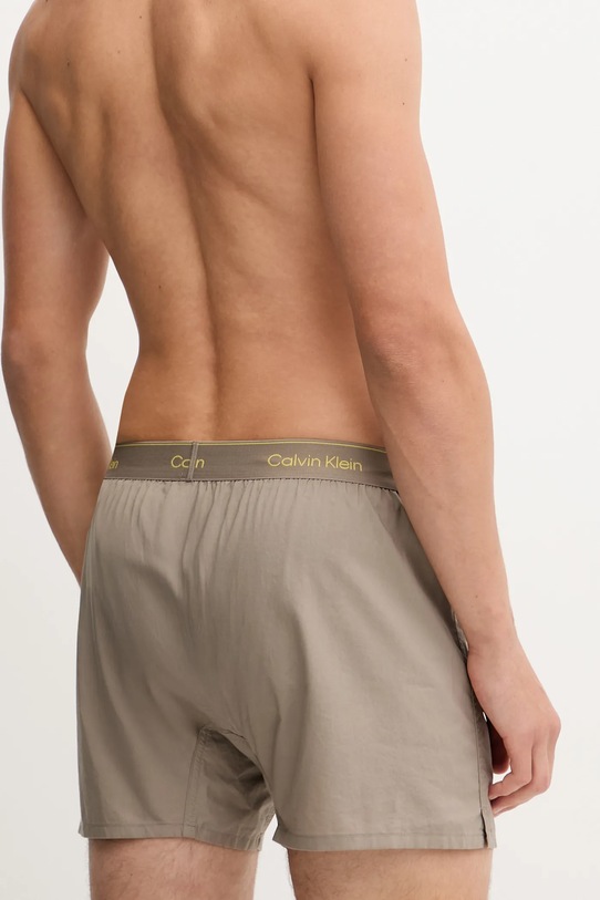 Bavlněné pyžamové šortky Calvin Klein Underwear LV00NM2831 béžová AW25