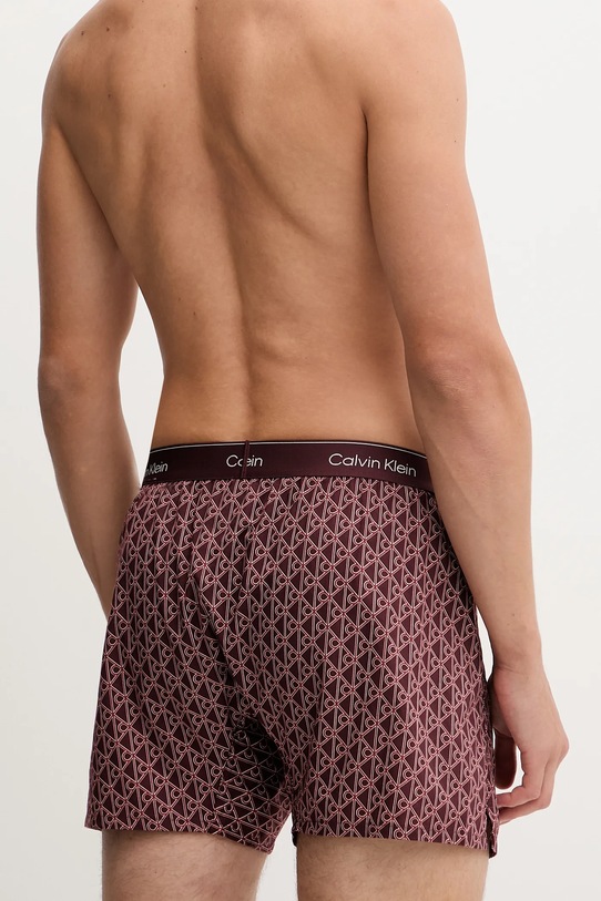 Хлопковые пижамные шорты Calvin Klein Underwear LV00NM2831 бордо AW25