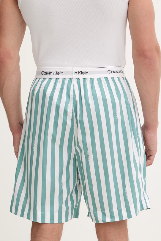 Oblečení Calvin Klein Underwear pyžamové šortky pánské bavlněné LV00NM2832 tyrkysová