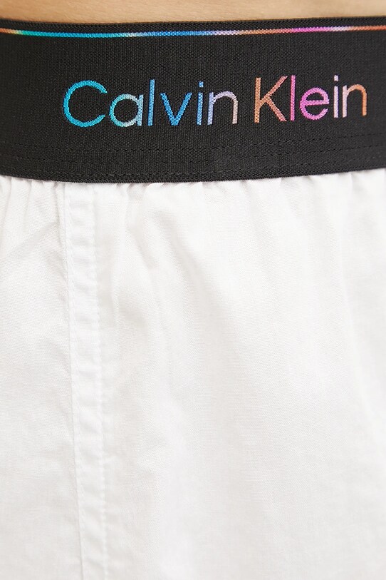 Bavlnené pyžamové šortky Calvin Klein Underwear biela LV00NM2879