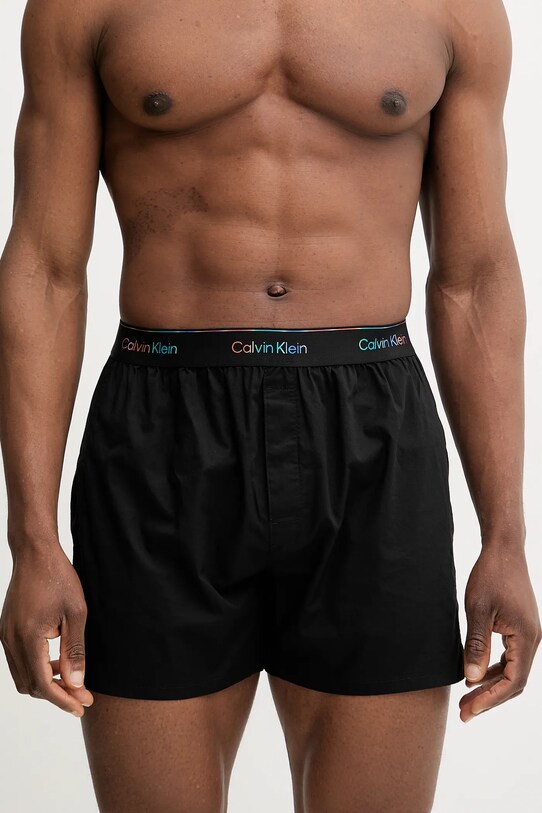 Bavlnené pyžamové šortky Calvin Klein Underwear spodný čierna LV00NM2879