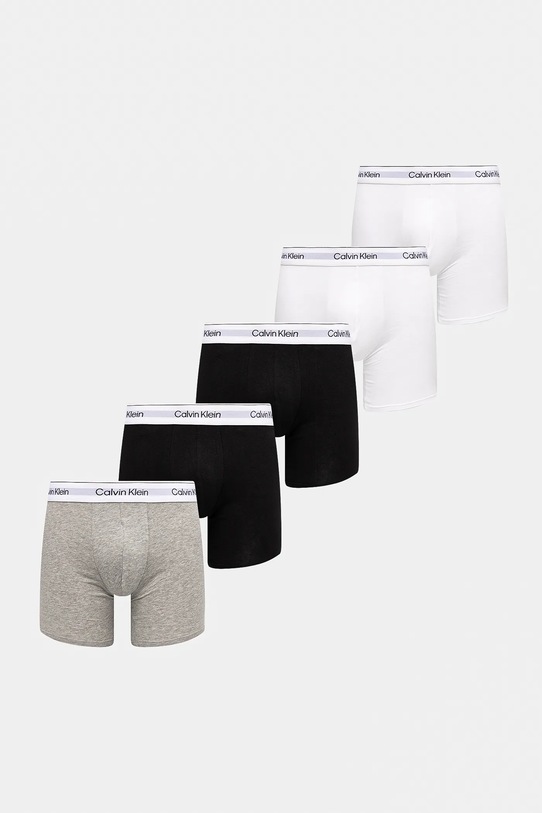 Boxerky Calvin Klein Underwear 5-pack pletenina šedá LV00NB4395