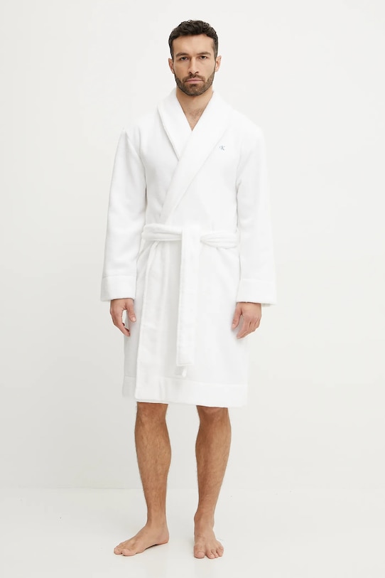 Хлопковый халат Calvin Klein Underwear хлопок белый LV00NM2819