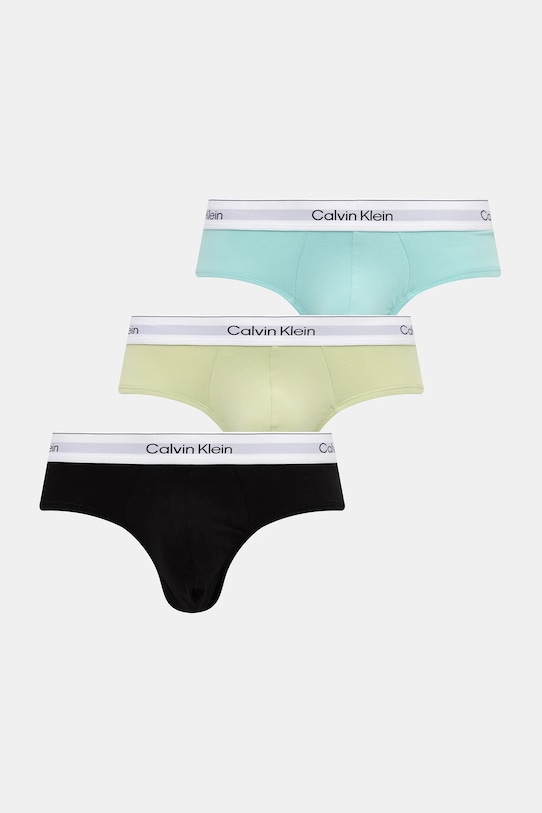 Slipy Calvin Klein Underwear 3-pak pletenina čierna LV00NB4388