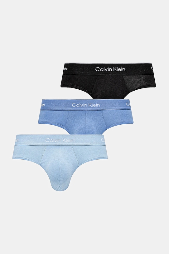 Calvin Klein Underwear slipy 3-pack dzianina niebieski LV00NB4388