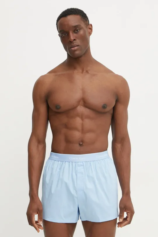 Boxerky Calvin Klein Underwear 3-pak látka modrá LV00NB4267