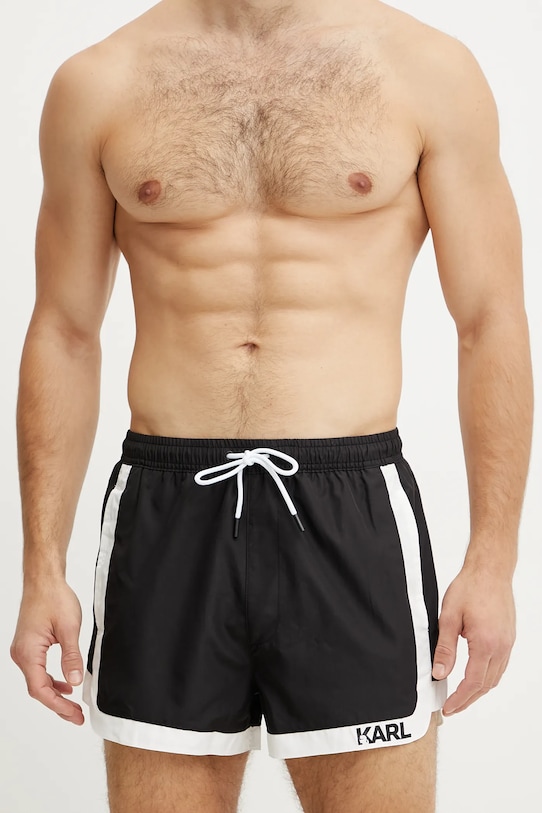 Karl Lagerfeld pantaloni scurti de baie A1M46064 negru SS25