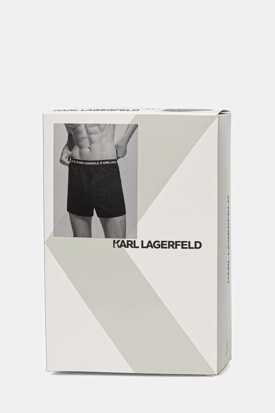 Karl Lagerfeld boxeri de bumbac 3-pack negru A1M47116